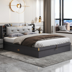 Furniture Set Modern Living room Wooden Hotel Durable Bedroom King Size Bed