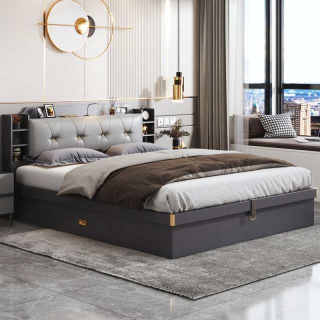 Furniture Set Modern Living room Wooden Hotel Durable Bedroom King Size Bed