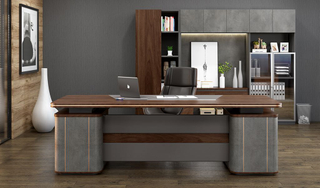 Luxury Style Hot Selling Office Furniture Wooden Executive Boss Desk UL-23FD0389