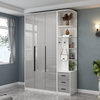 Factory Direct Sale Modern Luxury Glass Doors Storage Bedroom Wardrobe Closet