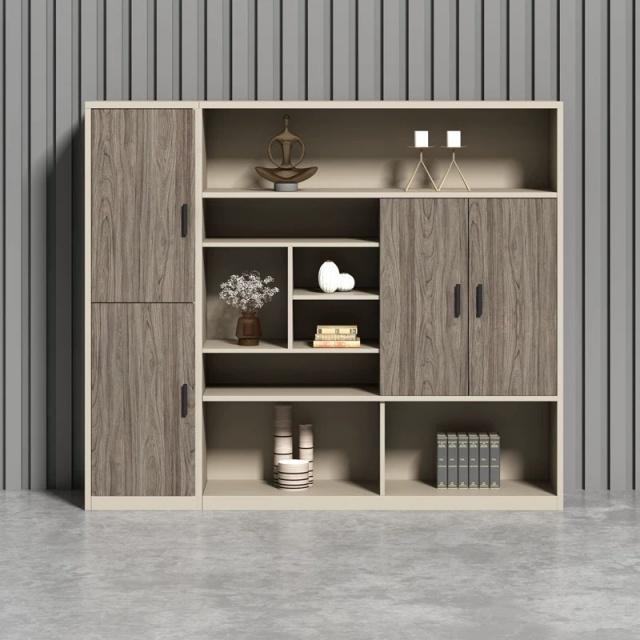 Wooden Multi-Layer Office furniture Storage Cabinet Bookshelf Locks Filing Cabinets