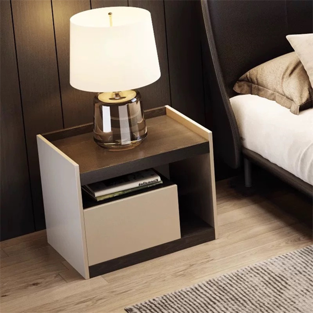 Wooden Bedroom Furniture Melamine 2 Drawer Bedside Table Nightstand