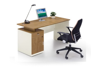 High End Office Furniture 1.2m Office Desk with 2 Tier Bookshelf for Sale HX-8ER242