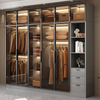 best fashion wardrobe wooden wardrobe high glass door with LED Light in bedroom furniture cabinets