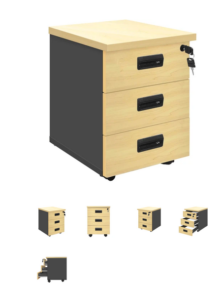  Modern Cheap Wooden Filing 2 Drawers Big Size Office Furniture Cabinet HX-MB001