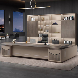 Modern Luxury Executive Office Table with L-Shape Design High-End Office Furniture UL-23NF1110