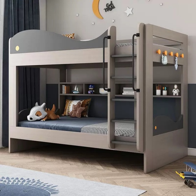 New Product Wooden Antique Office Bedroom Furniture Foldable Pink Blue Girl Double Bed Bunk Beds