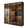 Hot Selling Home Furniture Wardrobe Three Doors Bedroom Clothing Storage Wardrobe with Upper Cabinet