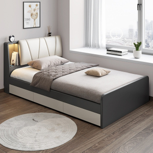 Home Furniture Modern Design Bedroom Set Wooden Fabric King Size Bed