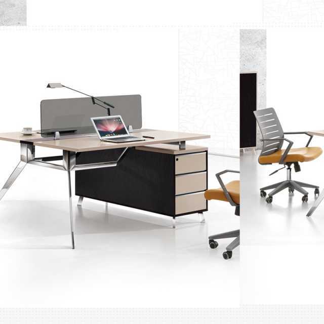 Wooden Office Staff Furniture Modular Workstation with Drawer 2 Office Desks