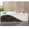  Luxury Style Customized Design Natural Marble Office Salon Front Desk Reception Desk