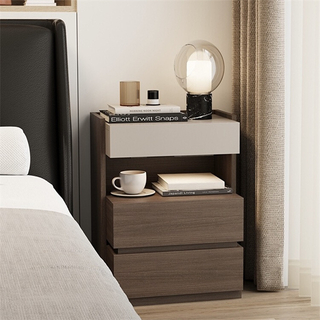 Modern Design Rustic Bedroom Wooden Nightstand with Drawers
