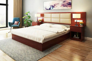 Factory Directly Wholesale Modern Wooden Bed Night Stands Bedroom Set Hotel Furniture UL-9N0125.1