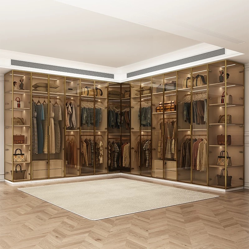 Factory Direct Hot Selling Sliding Door With Top Cabinet and Side Cabinet Wardrobe With Dressing Table Home Bedroom Closet