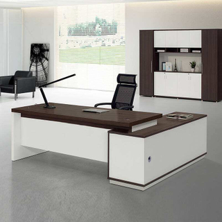 Melamine Commercial Furniture Office Wooden Meeting Table Cherry and Beige Color Design Conference Desks HX-8N0012