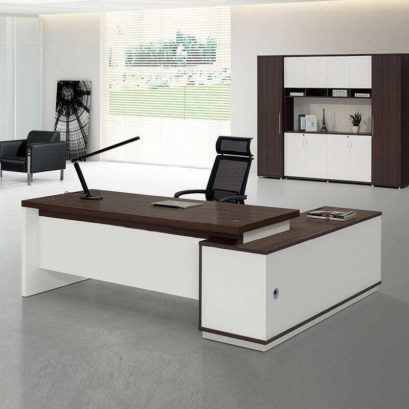 Melamine Commercial Furniture Office Wooden Meeting Table Cherry and Beige Color Design Conference Desks HX-8N0012