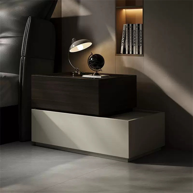 Wholesale Modern Wooden Living Room Furniture 2 Drawer Nightstand Side Table