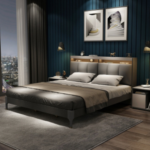 High Quality Luxury Wooden Bedroom Furniture Set King Queen Size Storage Bed