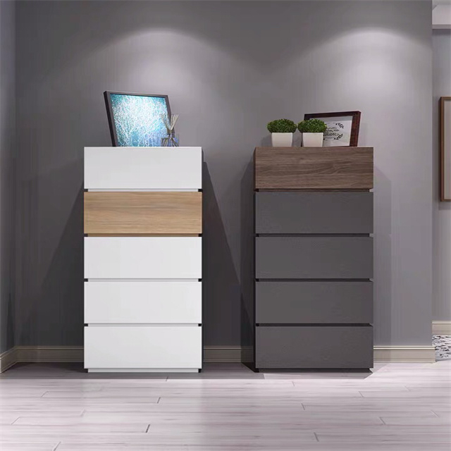 Modern Design Large Capacity New Style Wooden Living Room Bedroom Furniture Chest Drawers