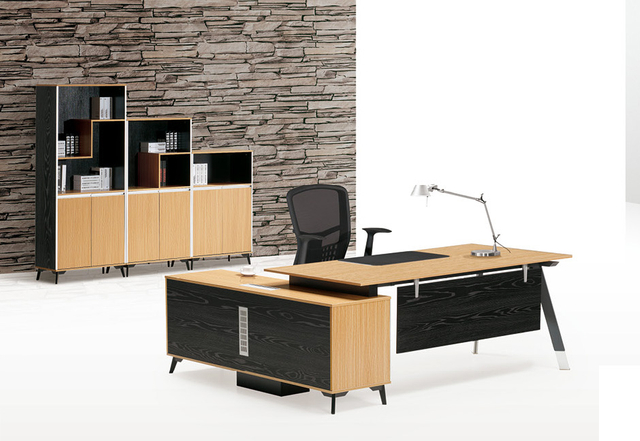 Modern Wood Executive Office Desk High End L Shaped Ceo Desk Office Furniture HX-9E0110