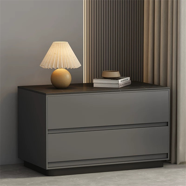 High End Bedroom Bedside Table Wooden Nightstands Home Bedside Cabinet