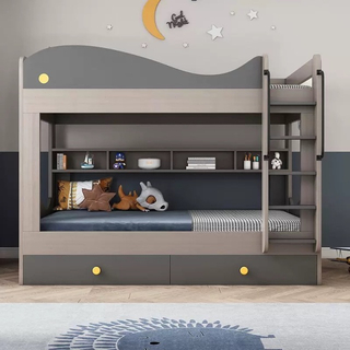 School Kids Hotel Home Baby Children Bedroom Furniture Student Double Wood Kids Bunk Bed