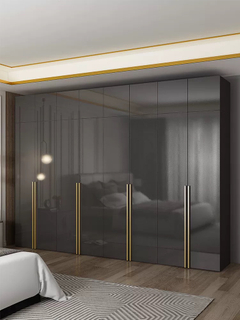 Factory Direct Sale Modern Luxury Glass Doors Storage Bedroom Wardrobe Closet Clothes Storage