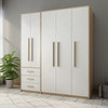 Factory Direct Hot Selling Sliding Door With Top Cabinet and Side Cabinet Wardrobe With Dressing Table Home Bedroom Closet