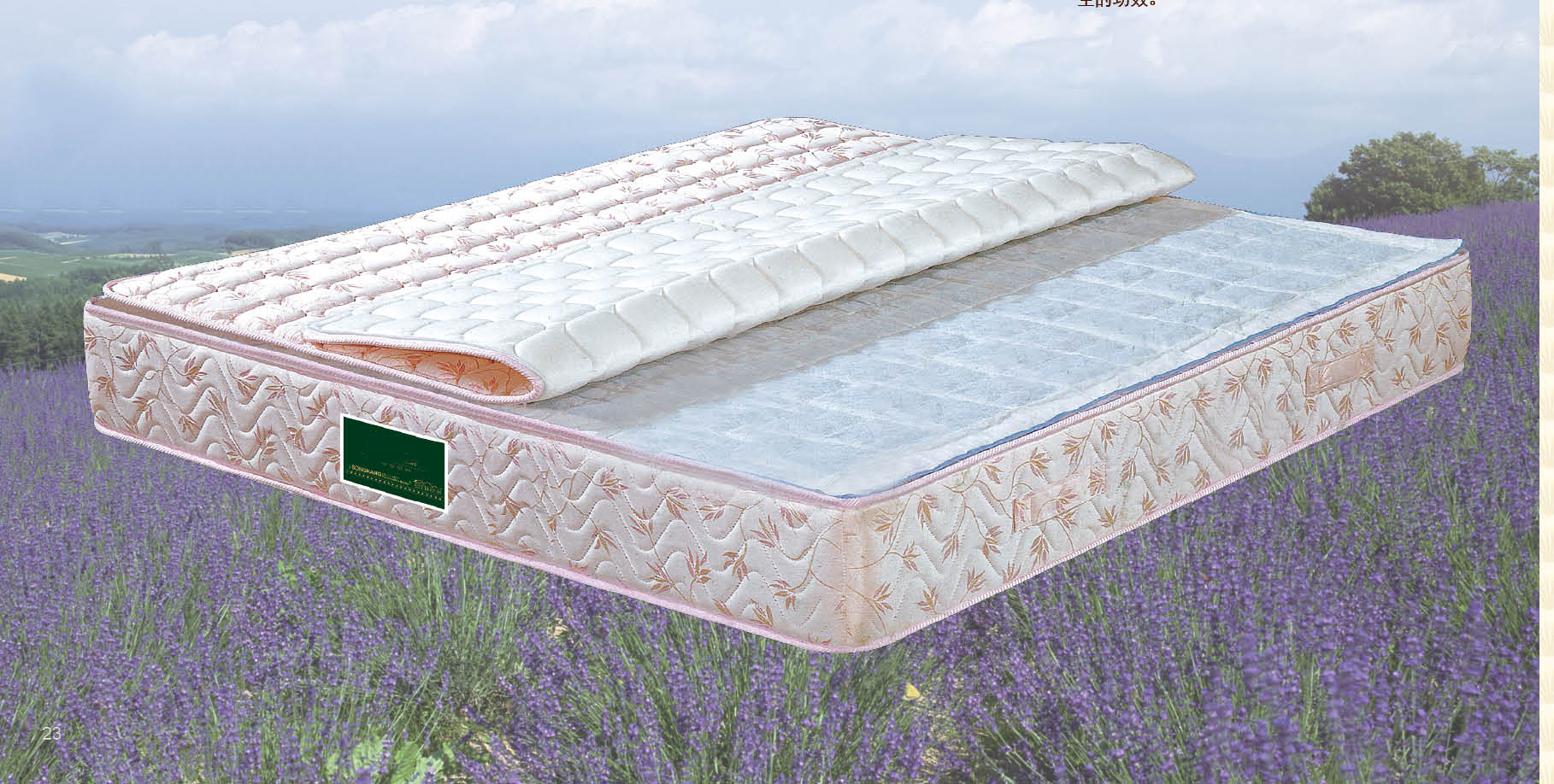 Modern Queen Bed with Mugwort Fabric Hybrid Mattress for Home Bedroom Hospital Use Five-Star Hotel Quality Cooling Ridge UL-SK3062
