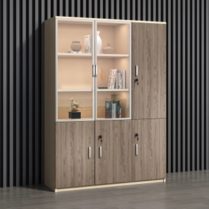 New Design Wooden Office furniture Tall Storage Cabinet Sliding Door File Cabinet