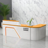  Luxury Style Customized Design Natural Marble Office Salon Front Desk Reception Desk