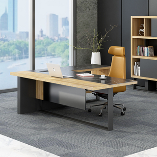 Luxury L Shape Ceo Boss Table Wooden Executive Large Office Furniture Desk Table Modern UL-22NR8051