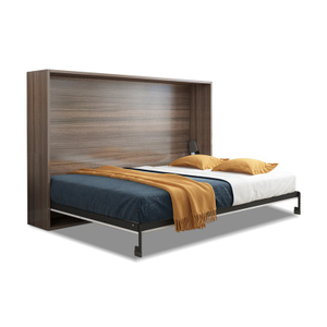 Popular Nordic Style Custom Size Multifunctional Murphy Bed with Bookshelf Vertical Folding Wall Bed with Sofa Mechanism UL-22WB011