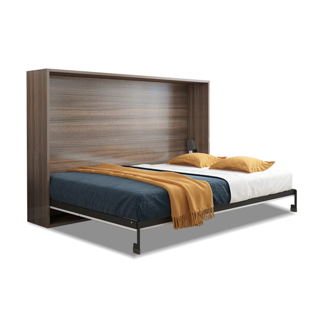 Popular Nordic Style Custom Size Multifunctional Murphy Bed with Bookshelf Vertical Folding Wall Bed with Sofa Mechanism UL-22WB011