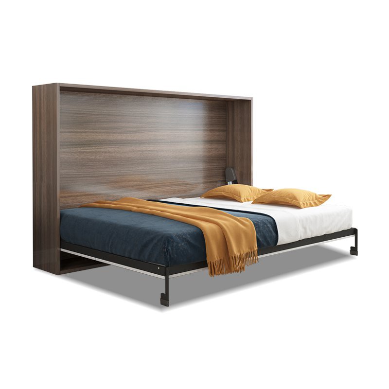 Popular Nordic Style Custom Size Multifunctional Murphy Bed with Bookshelf Vertical Folding Wall Bed with Sofa Mechanism UL-22WB011