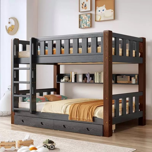 Nice Design Bedroom Furniture 3 Year Warranty Children Bunk Bed Wall Bed with Factory Price