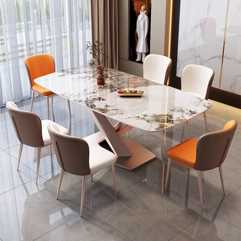 Factory Wholesale New Style Popular Fashion Household Living Room Furniture Modern Wooden Dining Table Set