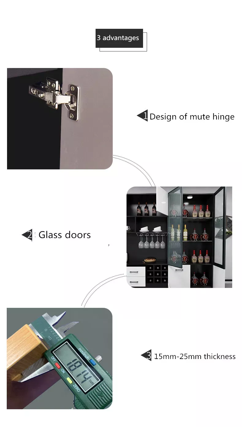 Modern Living Room Furnitutre Simple White Hall Home Showcase Cabinet Wine Display Cabinet