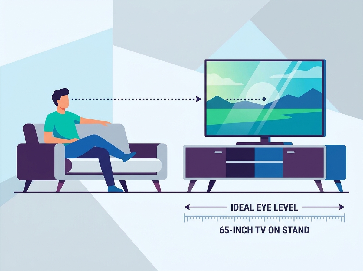 Modern TV stand setup in a living room