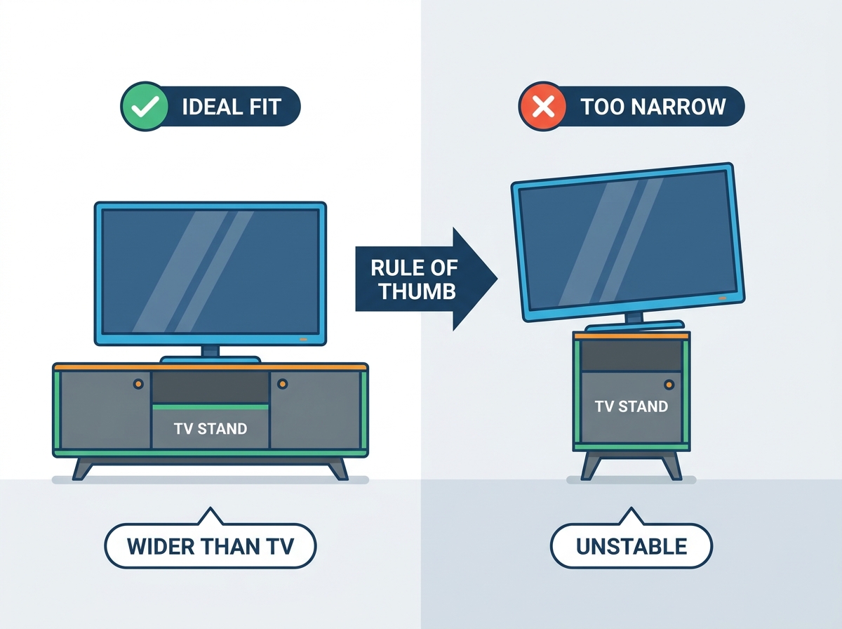 TV stand sizing and placement